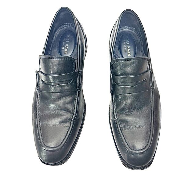Cole Haan Grand 360 Black Leather Loafers Men’s Size 7.5M Dress Shoes